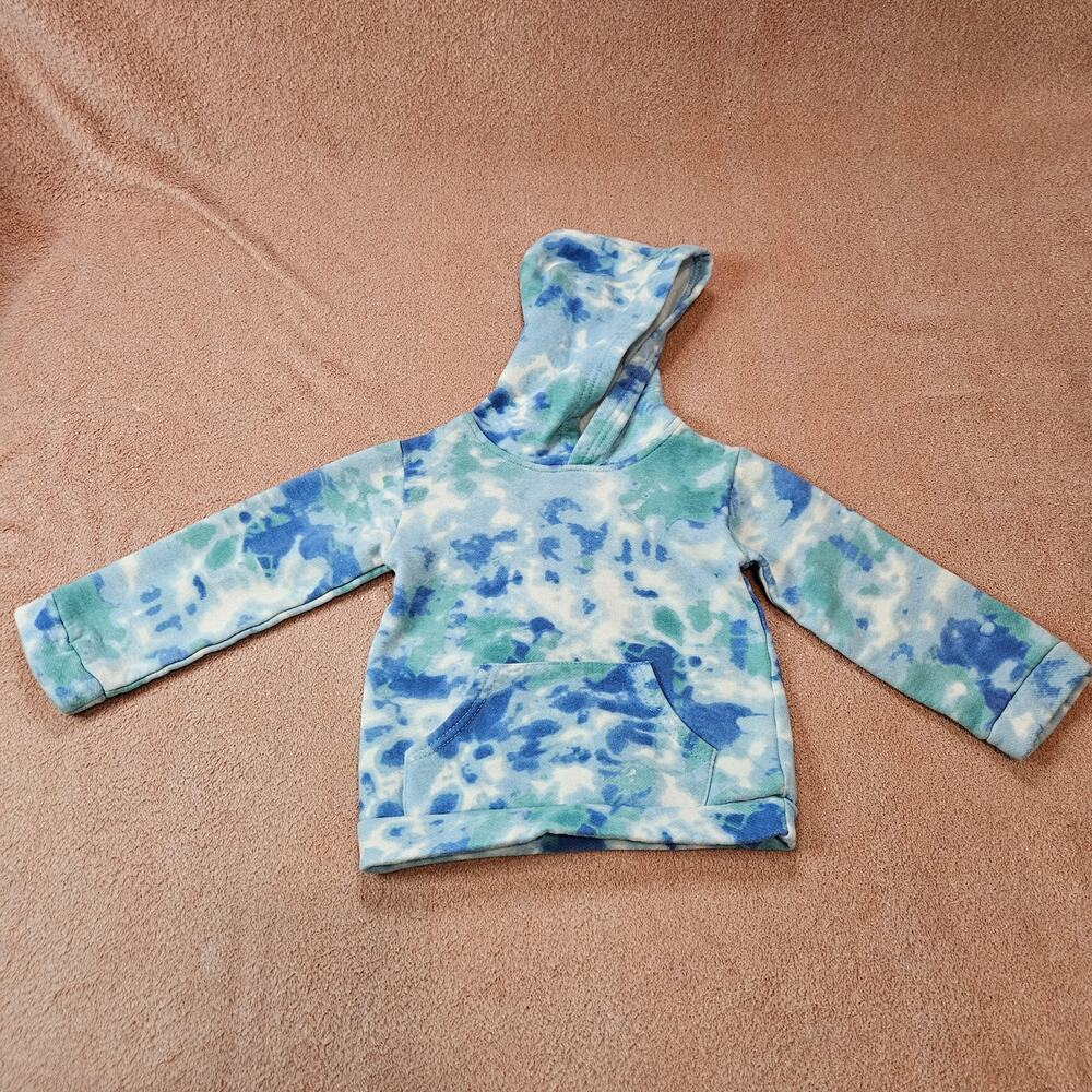PBX Pro Girls Toddler Blue Tie-Dye Fleece Hoodie Size 3T